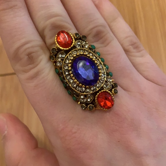 Peacock Mult Color Ring (Costume) - Picture 3 of 4